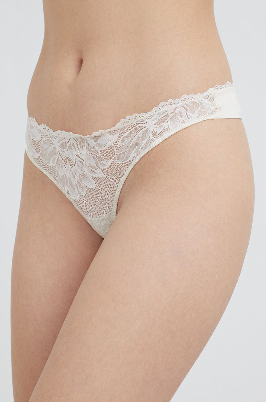 Calvin Klein Underwear Tangice bež barva - Pepit.si