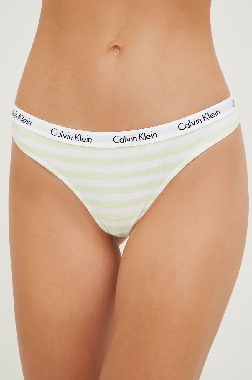 Calvin Klein Underwear Tangice zelena barva - Pepit.si