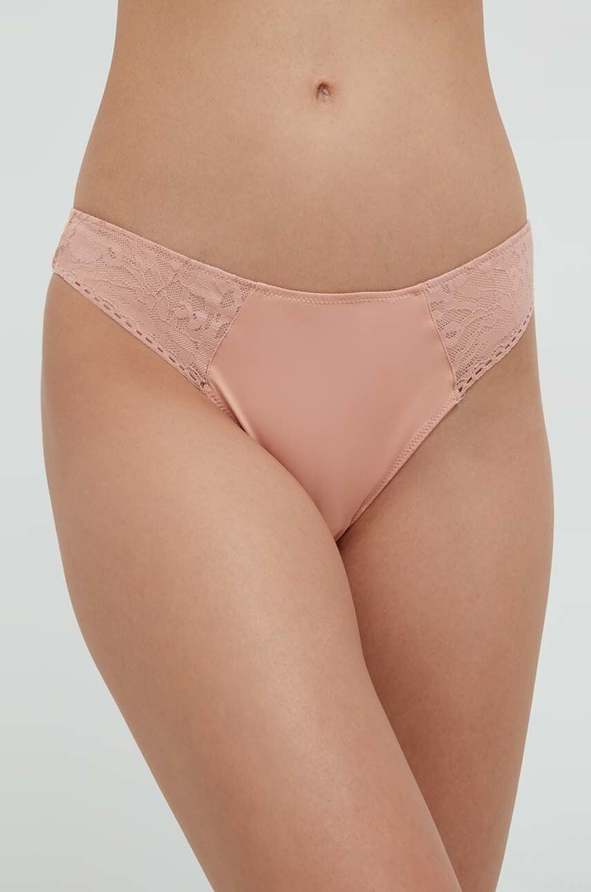 Calvin Klein Underwear Tangice bež barva - Pepit.si