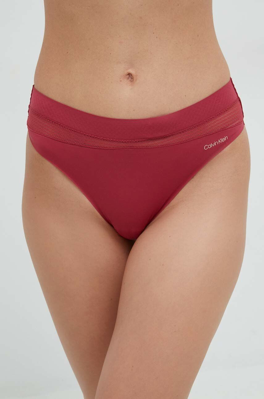 Calvin Klein Underwear Tangice bordo barva - Pepit.si