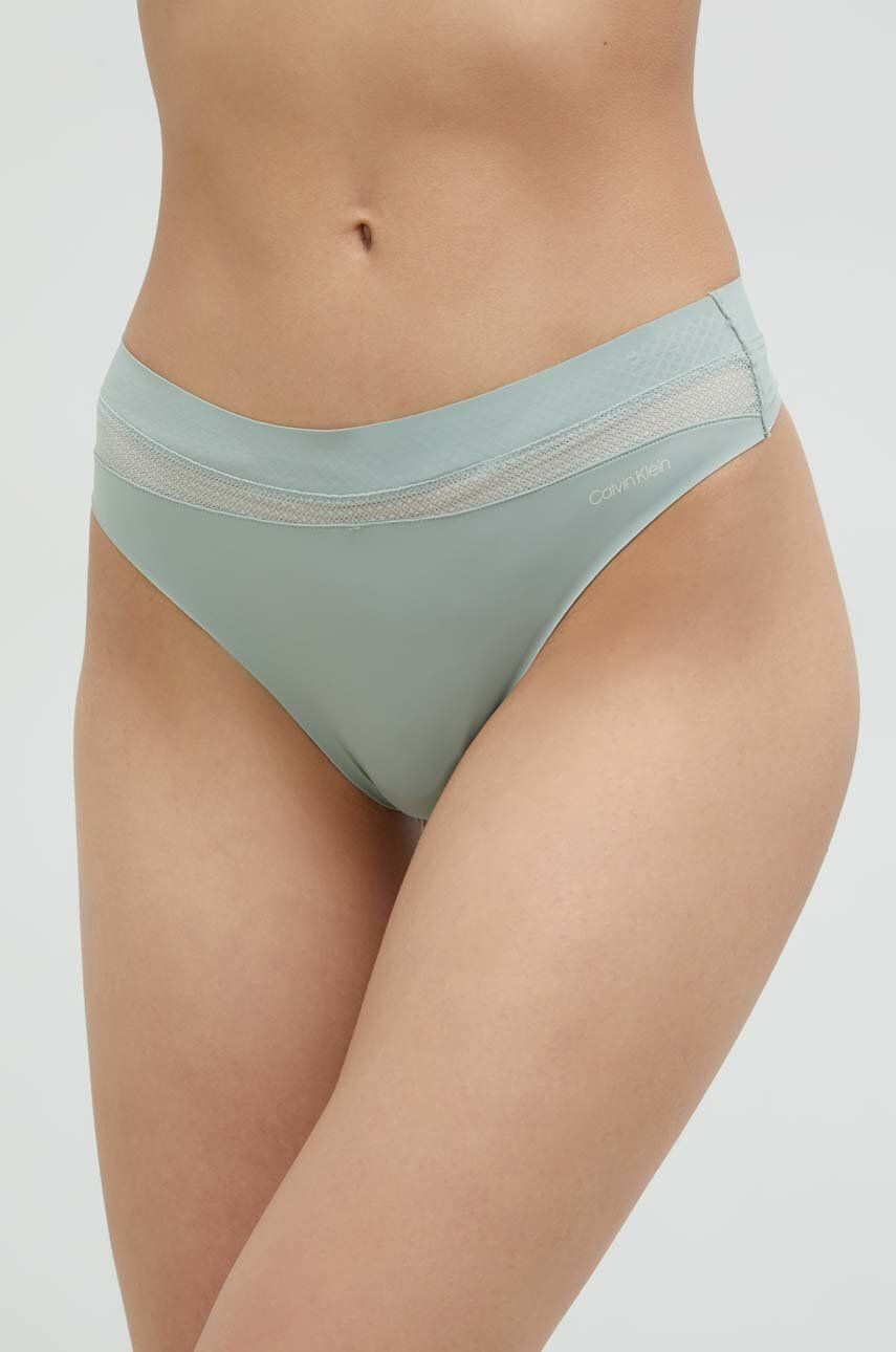 Calvin Klein Underwear Tangice zelena barva - Pepit.si