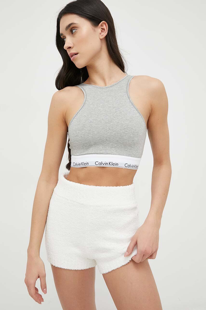 Calvin Klein Underwear Top ženski siva barva - Pepit.si