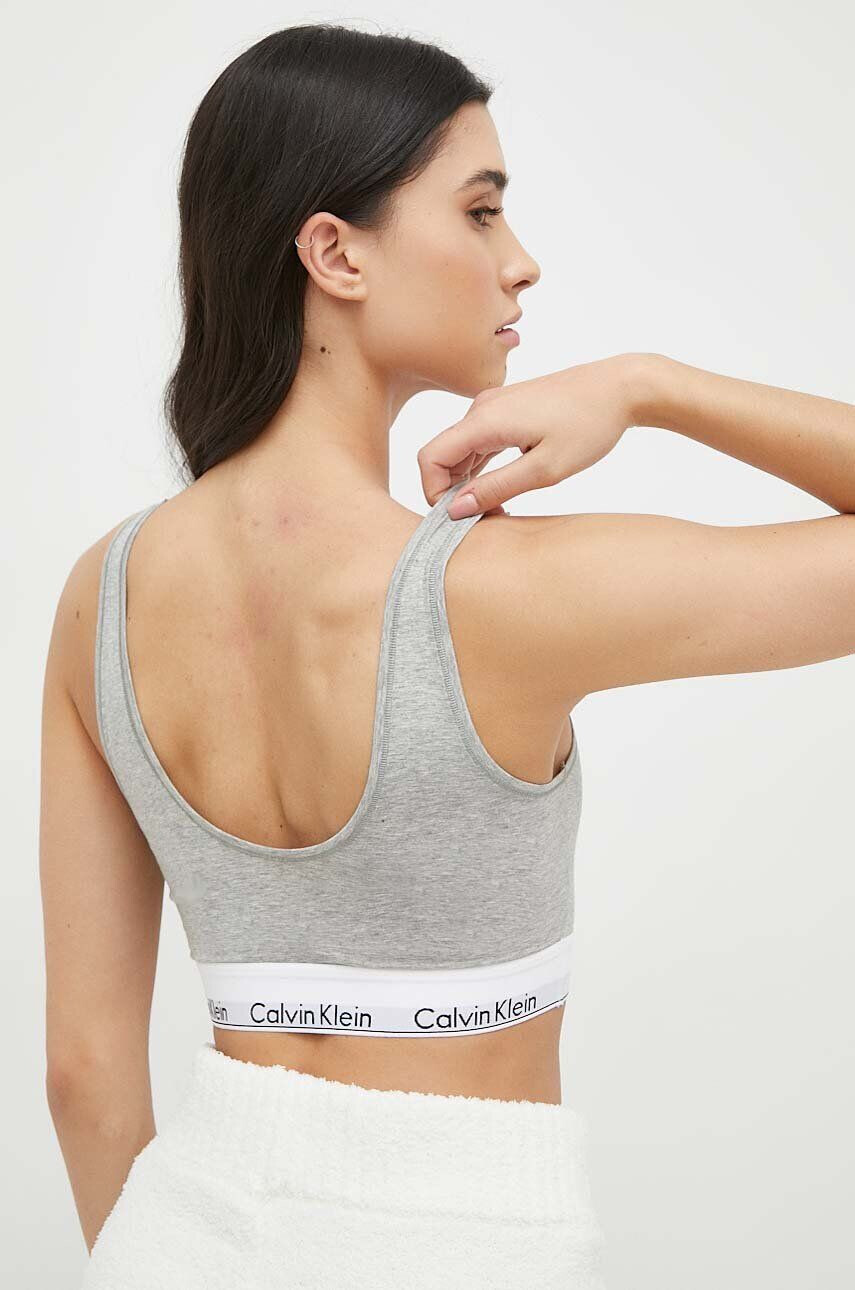 Calvin Klein Underwear Top ženski siva barva - Pepit.si