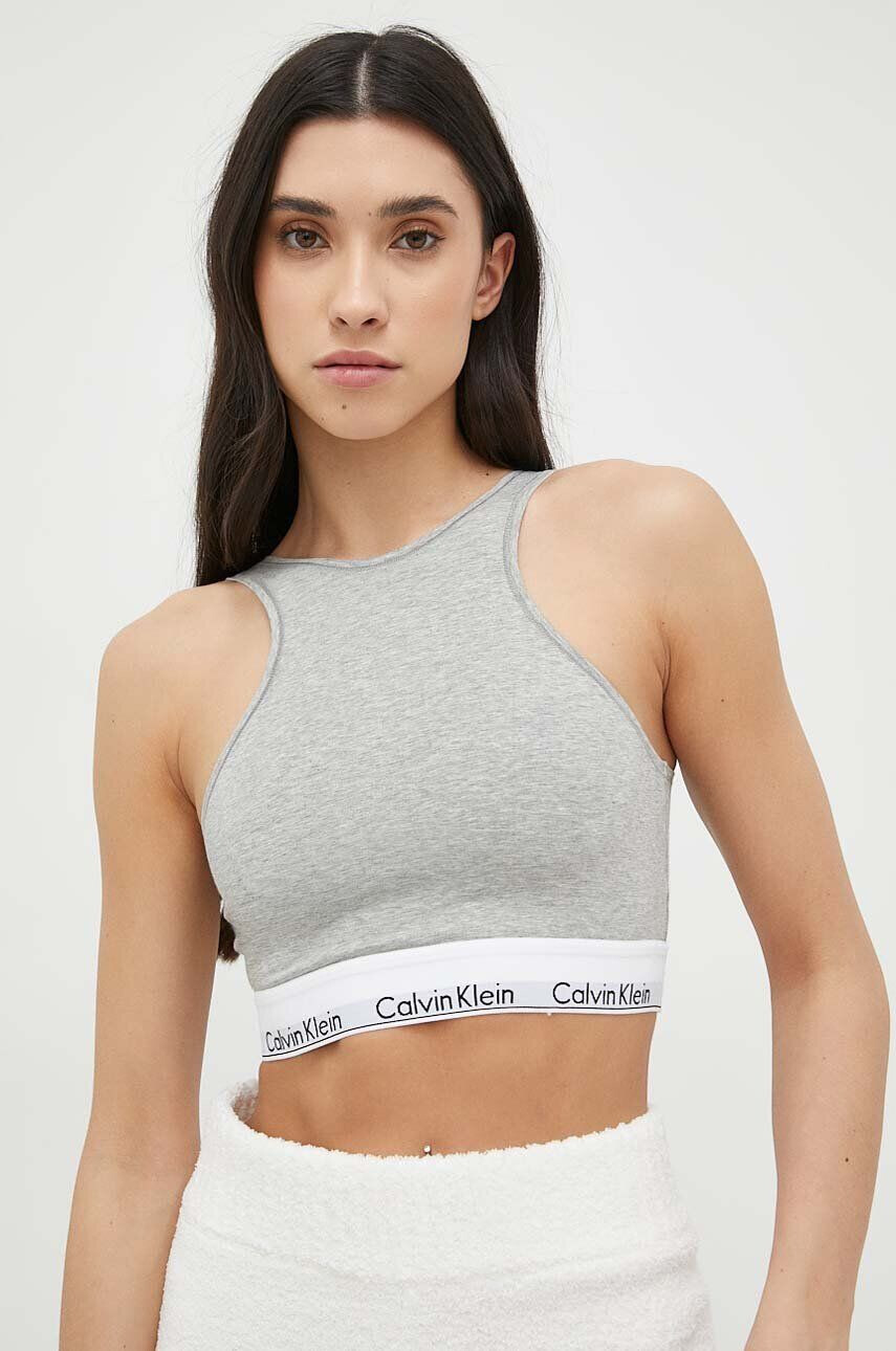 Calvin Klein Underwear Top ženski siva barva - Pepit.si