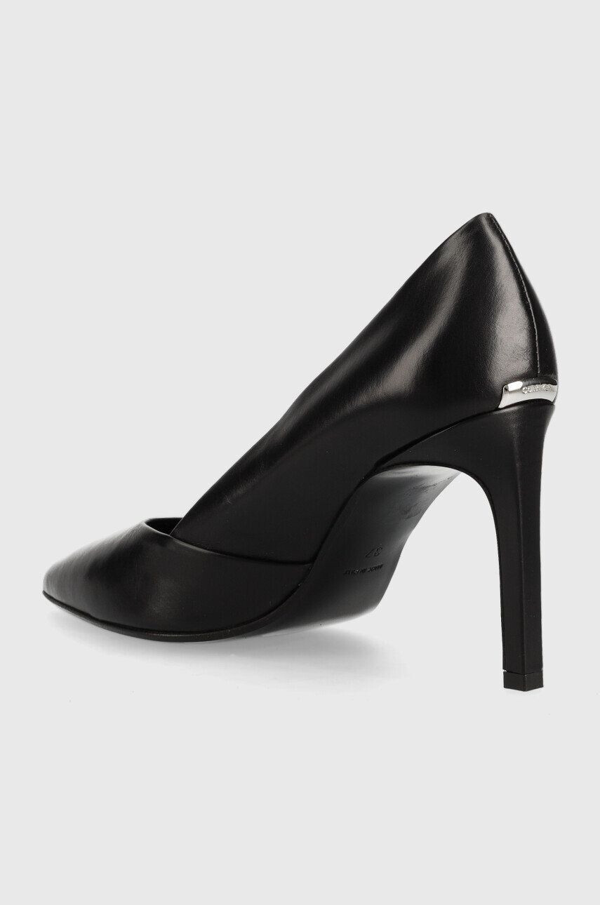 Calvin Klein Usnjeni salonarji Stiletto Pump 90 črna barva - Pepit.si