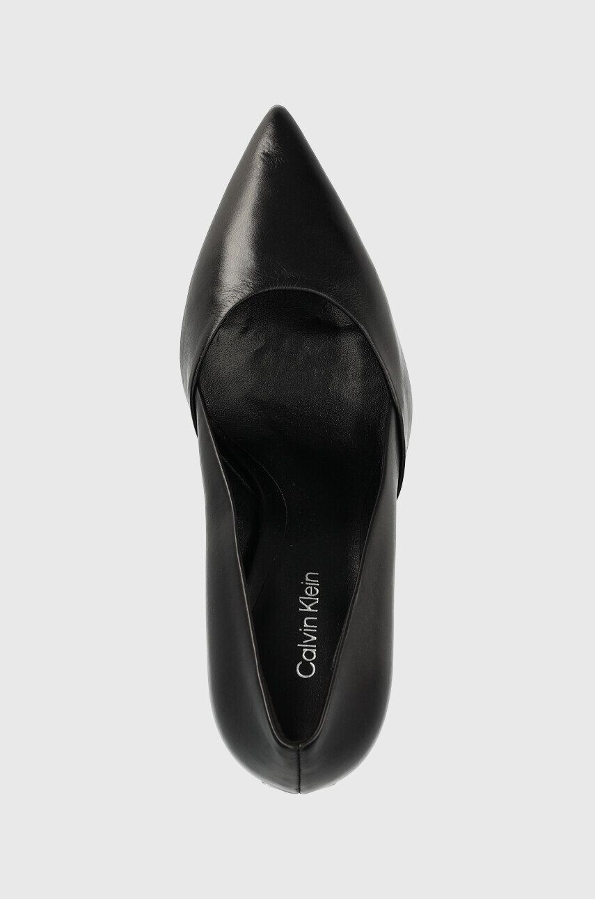 Calvin Klein Usnjeni salonarji Stiletto Pump 90 črna barva - Pepit.si