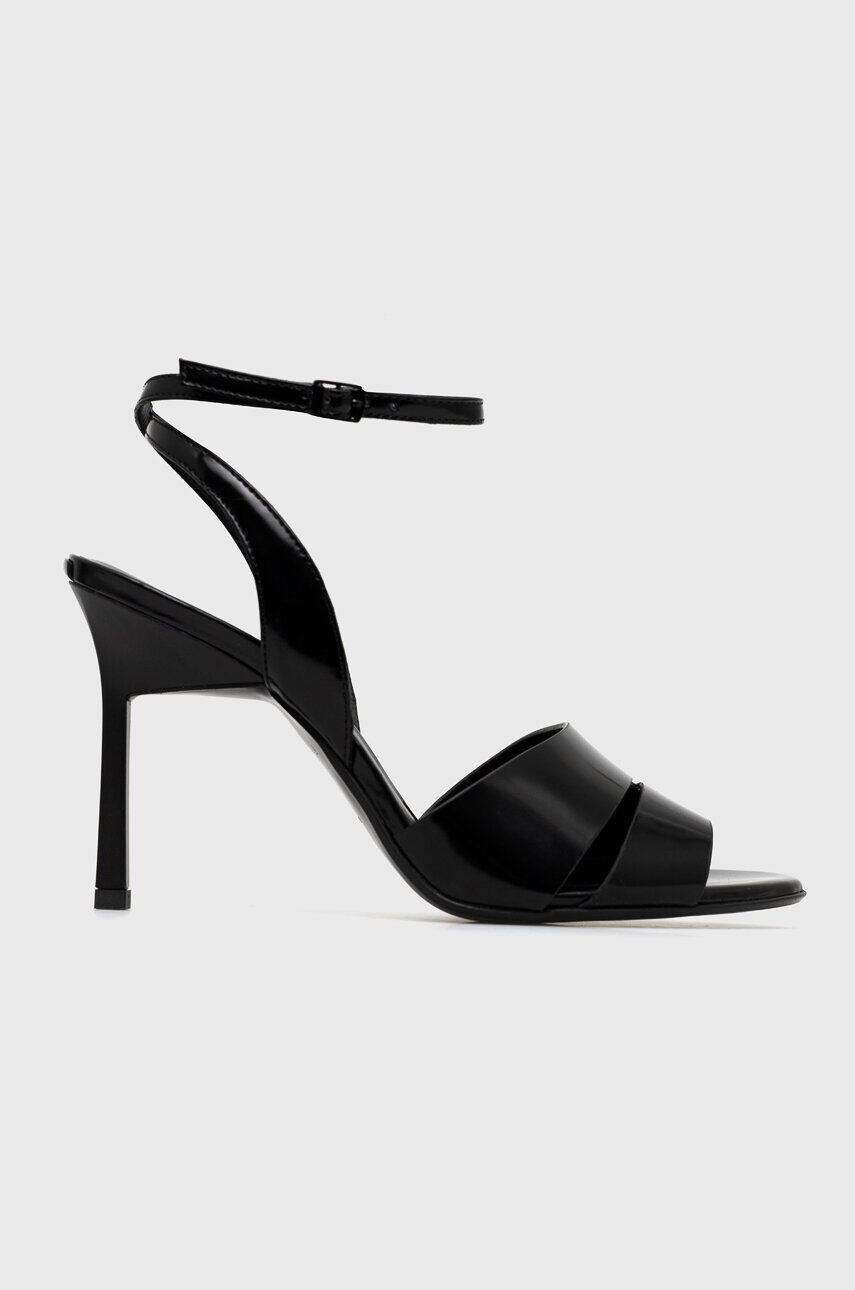 Calvin Klein Usnjeni sandali GEO STIL SANDAL 90HH rjava barva HW0HW01462 - Pepit.si