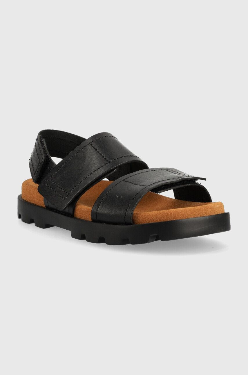 Camper Usnjeni sandali Brutus Sandal ženski črna barva K201323.008 - Pepit.si