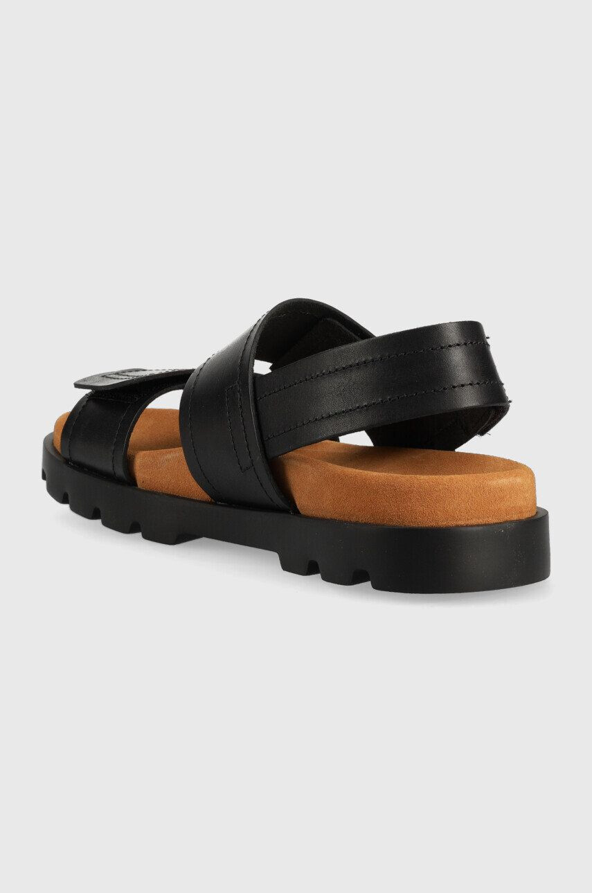 Camper Usnjeni sandali Brutus Sandal ženski črna barva K201323.008 - Pepit.si