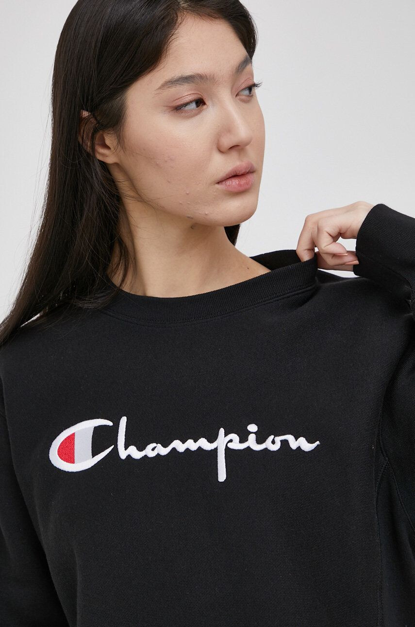 Champion Bluza ženska črna barva - Pepit.si