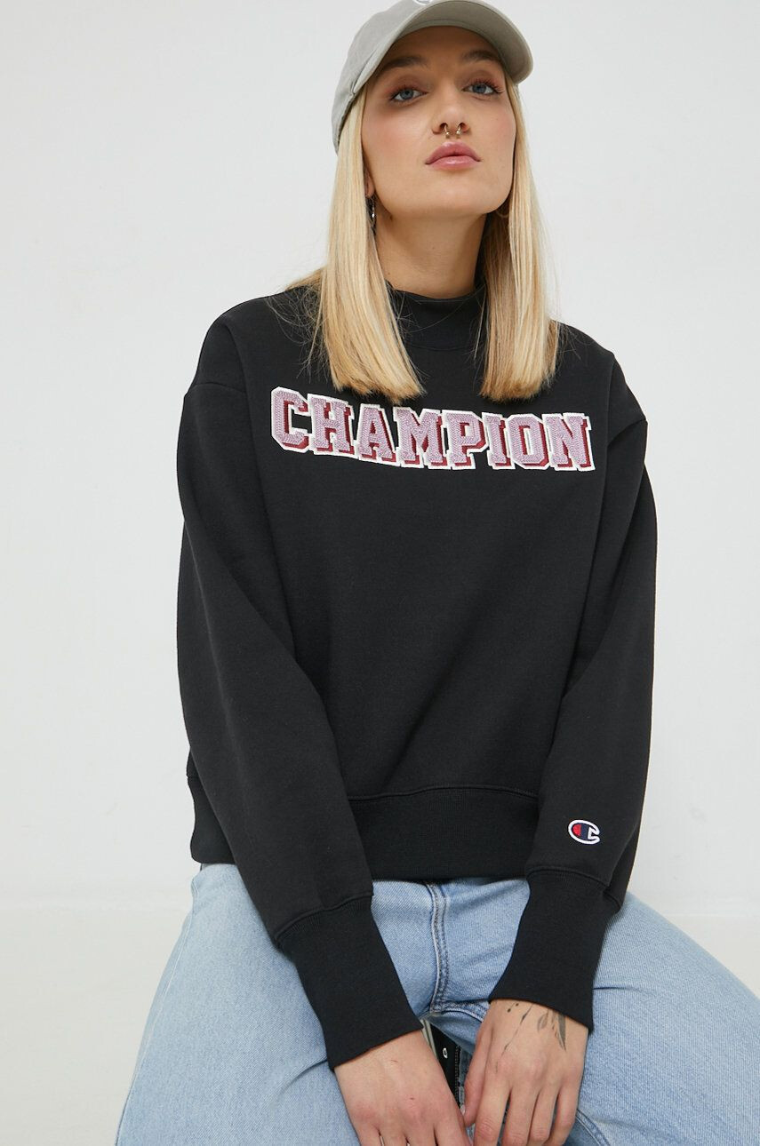 Champion Bluza ženska črna barva - Pepit.si