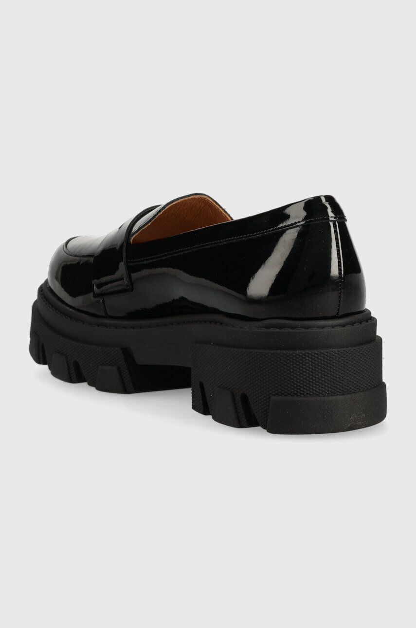 Charles Footwear Usnjeni mokasini Mey ženski črna barva Mey.Loafer.Basic - Pepit.si