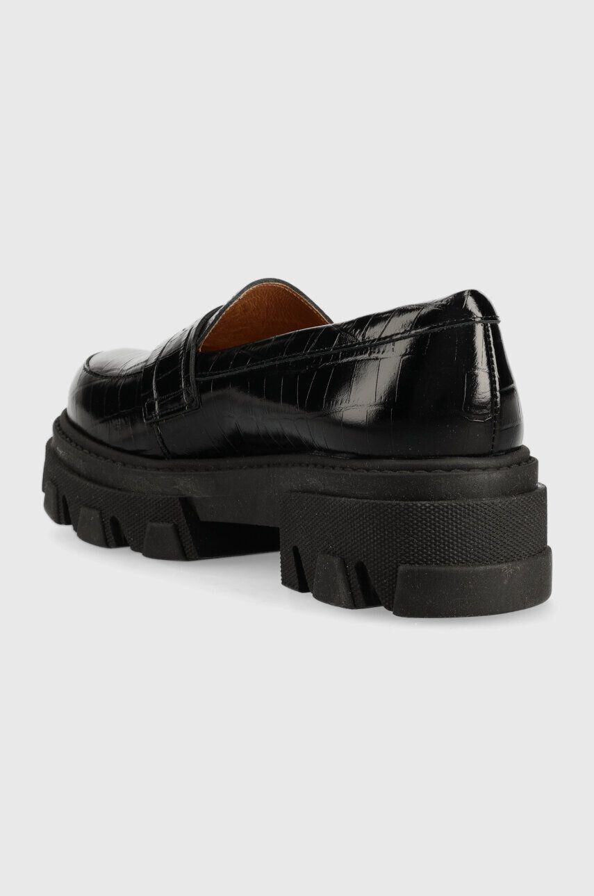 Charles Footwear Usnjeni mokasini Mey ženski črna barva Mey.Loafer.Basic - Pepit.si