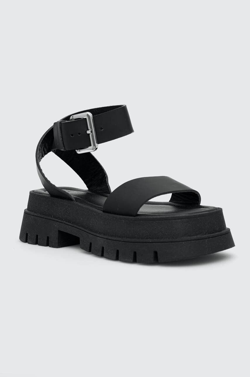 Charles Footwear Usnjeni sandali Jinny ženski črna barva Jinny.Sandal - Pepit.si