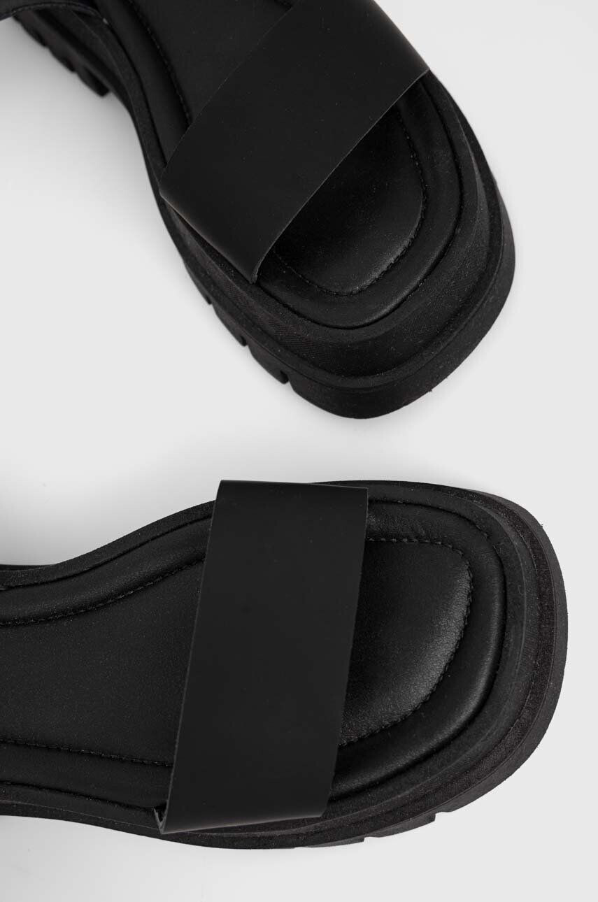 Charles Footwear Usnjeni sandali Jinny ženski črna barva Jinny.Sandal - Pepit.si