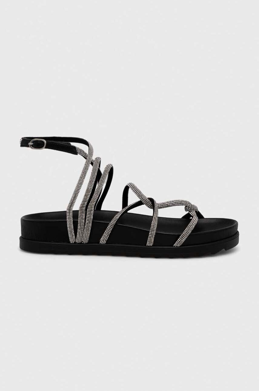 Chiara Ferragni Sandali CF3148_001 ženski črna barva CF CABLE SANDAL - Pepit.si