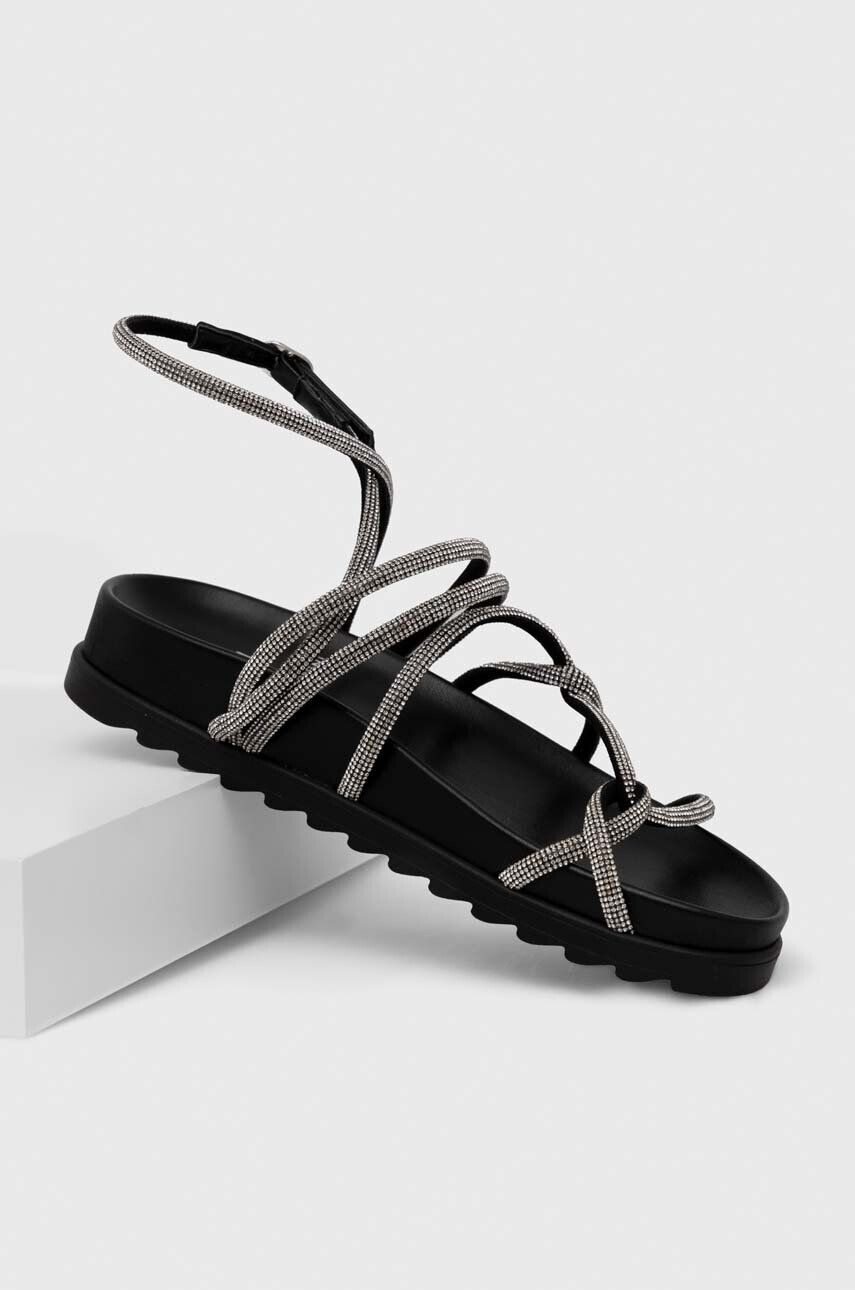 Chiara Ferragni Sandali CF3148_001 ženski črna barva CF CABLE SANDAL - Pepit.si