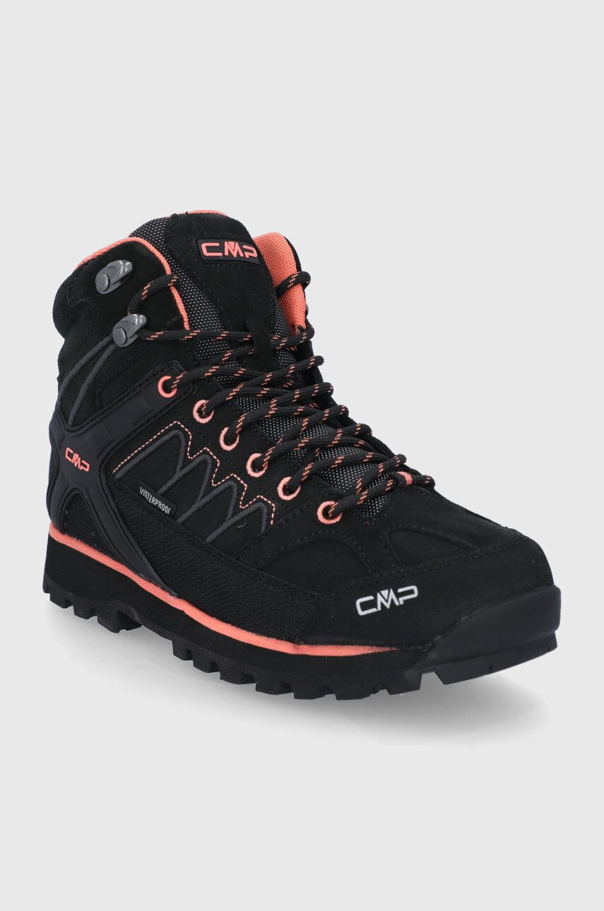 CMP Čevlji MOON MID WMN TREKKING SHOE WP ženski črna barva - Pepit.si