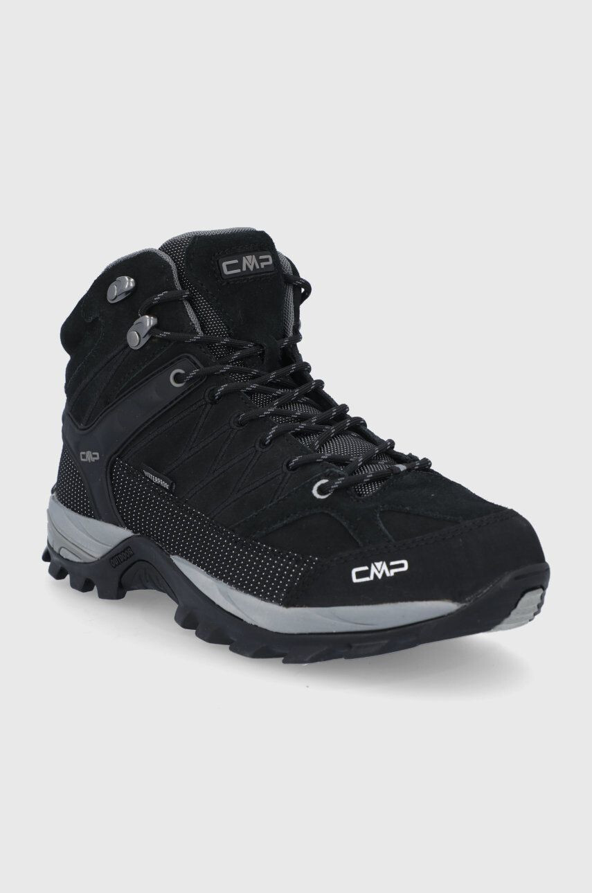 CMP Čevlji rigel mid trekking shoe wp moški črna barva - Pepit.si