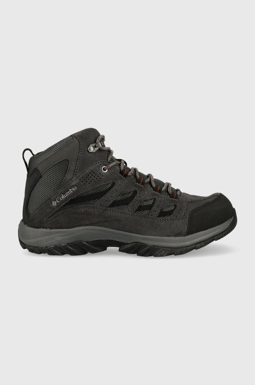 Columbia Čevlji Crestwood Mid Waterproof moški siva barva - Pepit.si