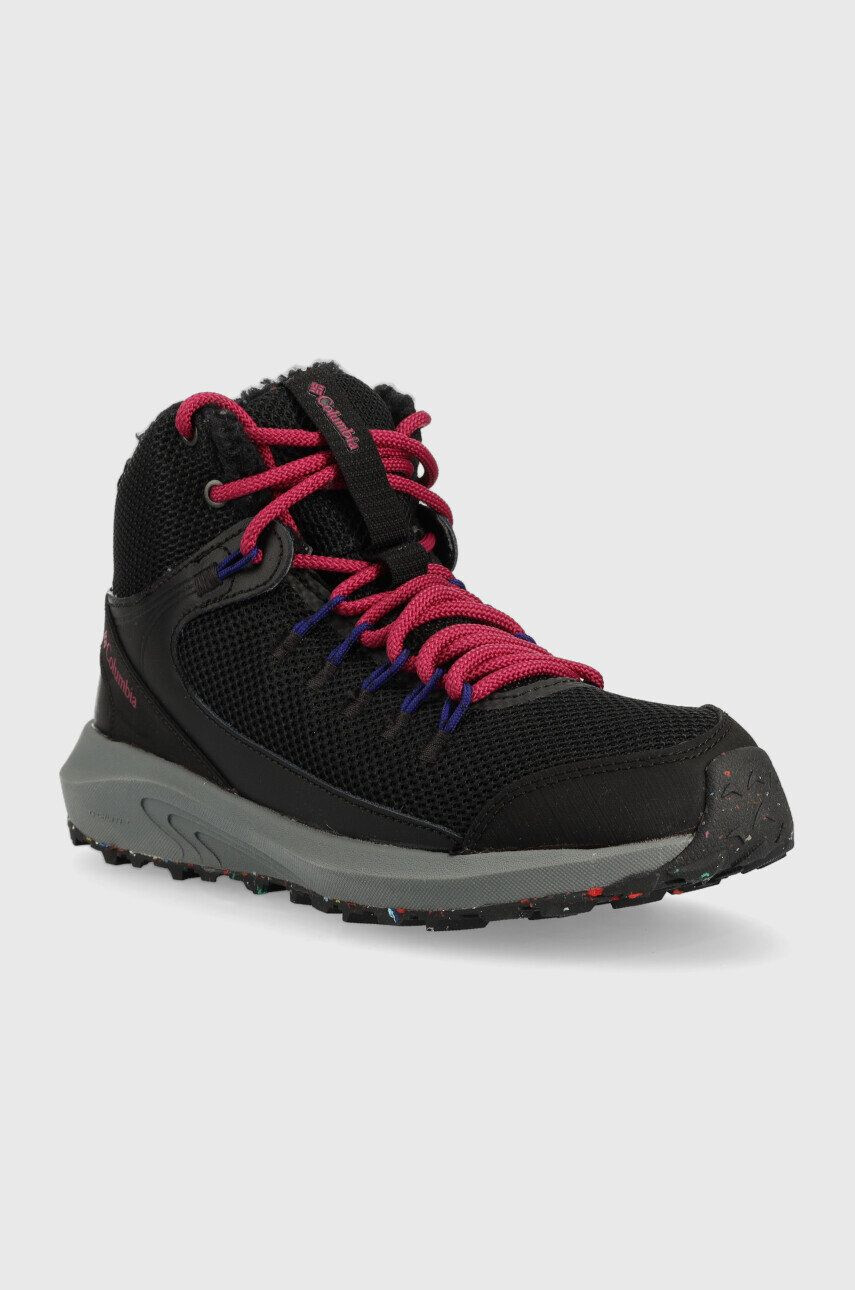 Columbia Čevlji Trailstorm Mid Waterproof moški črna barva - Pepit.si