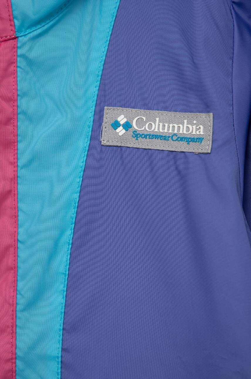 Columbia Otroška jakna Back Bowl Hooded Windbreaker vijolična barva - Pepit.si