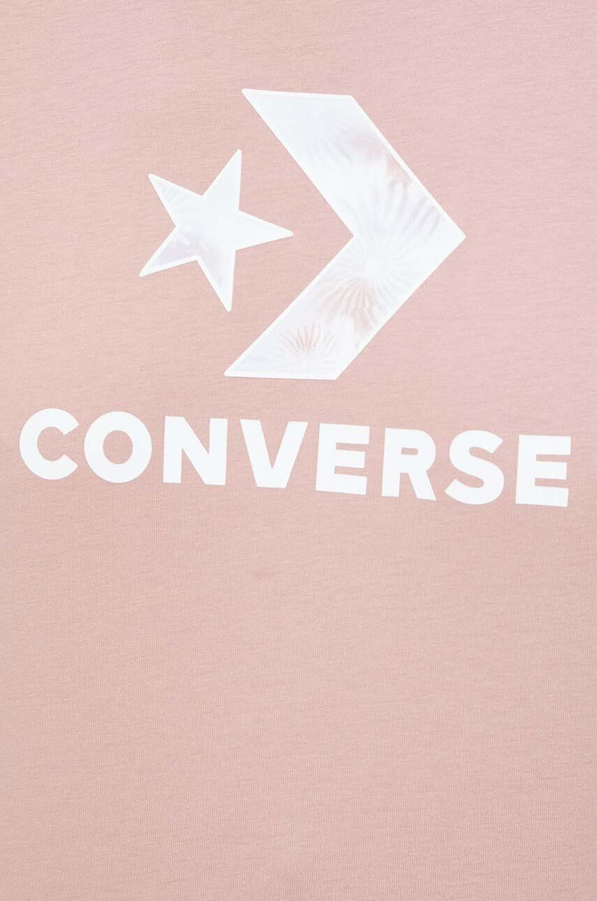 Converse Bombažna kratka majica zelena barva - Pepit.si