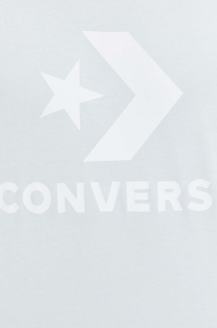 Converse Bombažna kratka majica turkizna barva - Pepit.si