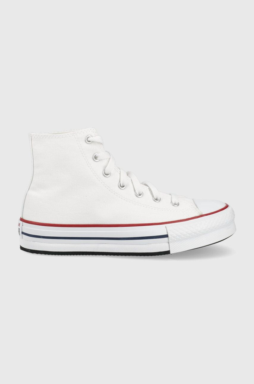 Converse otroške superge Chuck Taylor All Star Lift ženski bela barva - Pepit.si