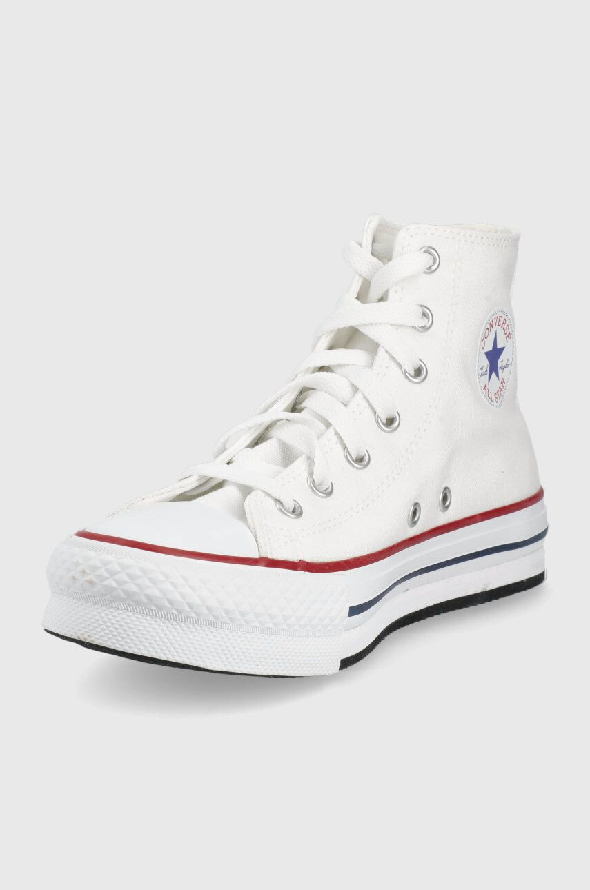 Converse otroške superge Chuck Taylor All Star Lift ženski bela barva - Pepit.si