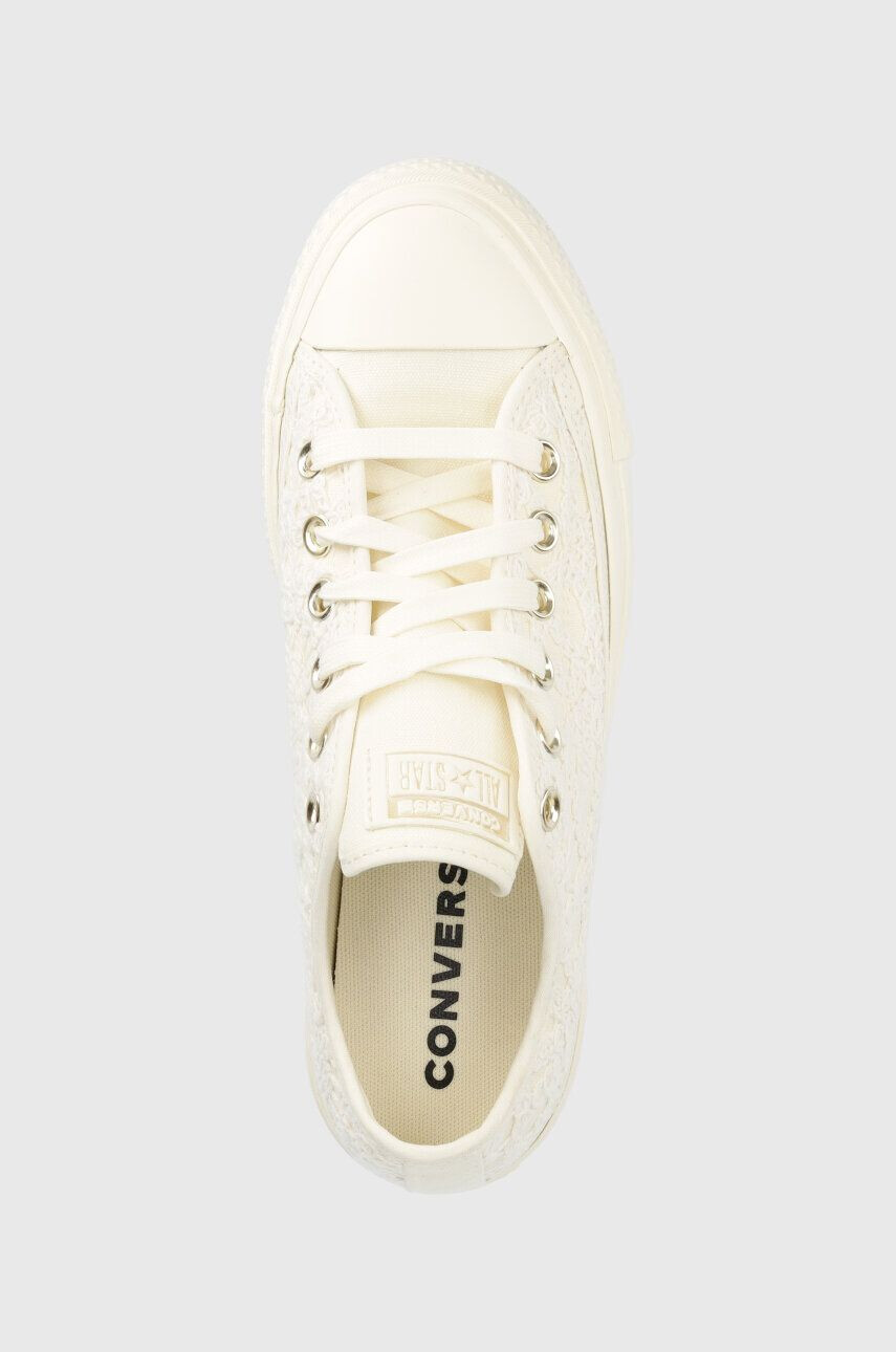 Converse Teniske Chuck Taylor All Star Lift OX ženske bela barva A05007C - Pepit.si