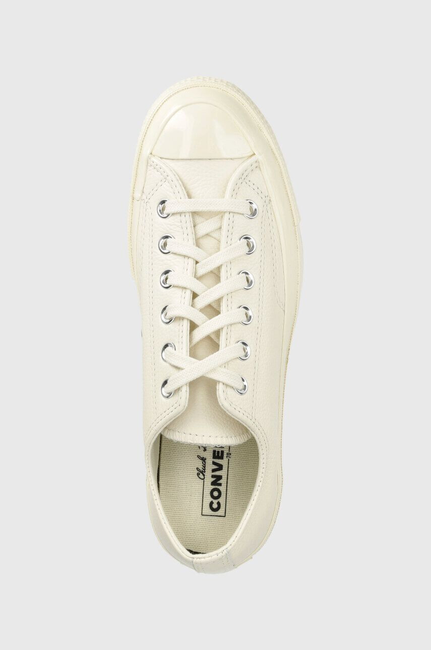 Converse Usnjene teniske Chuck 70 OX ženske bež barva A03435C - Pepit.si