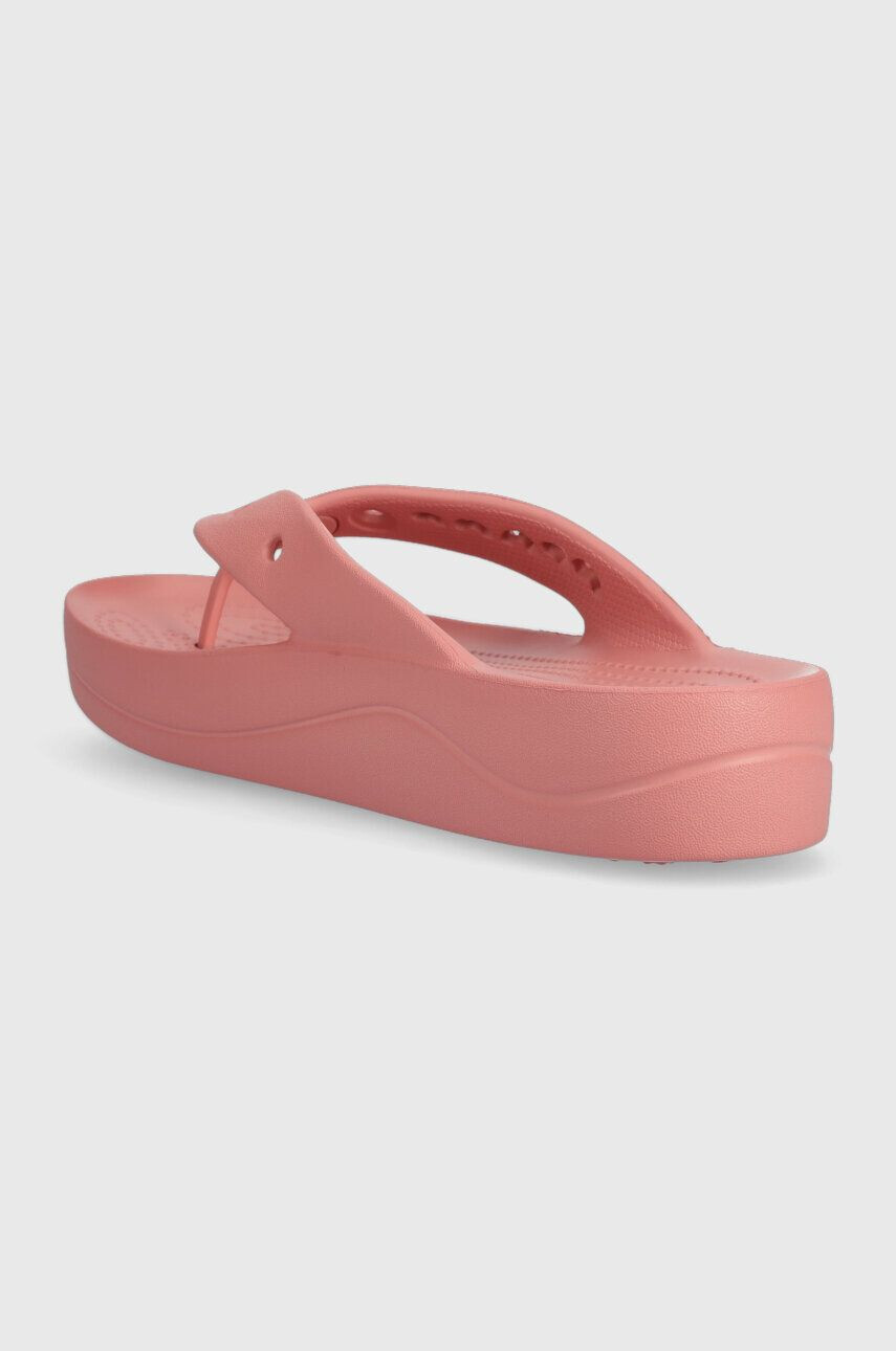 Crocs Japonke Baya Platform Flip ženske roza barva 208395 - Pepit.si