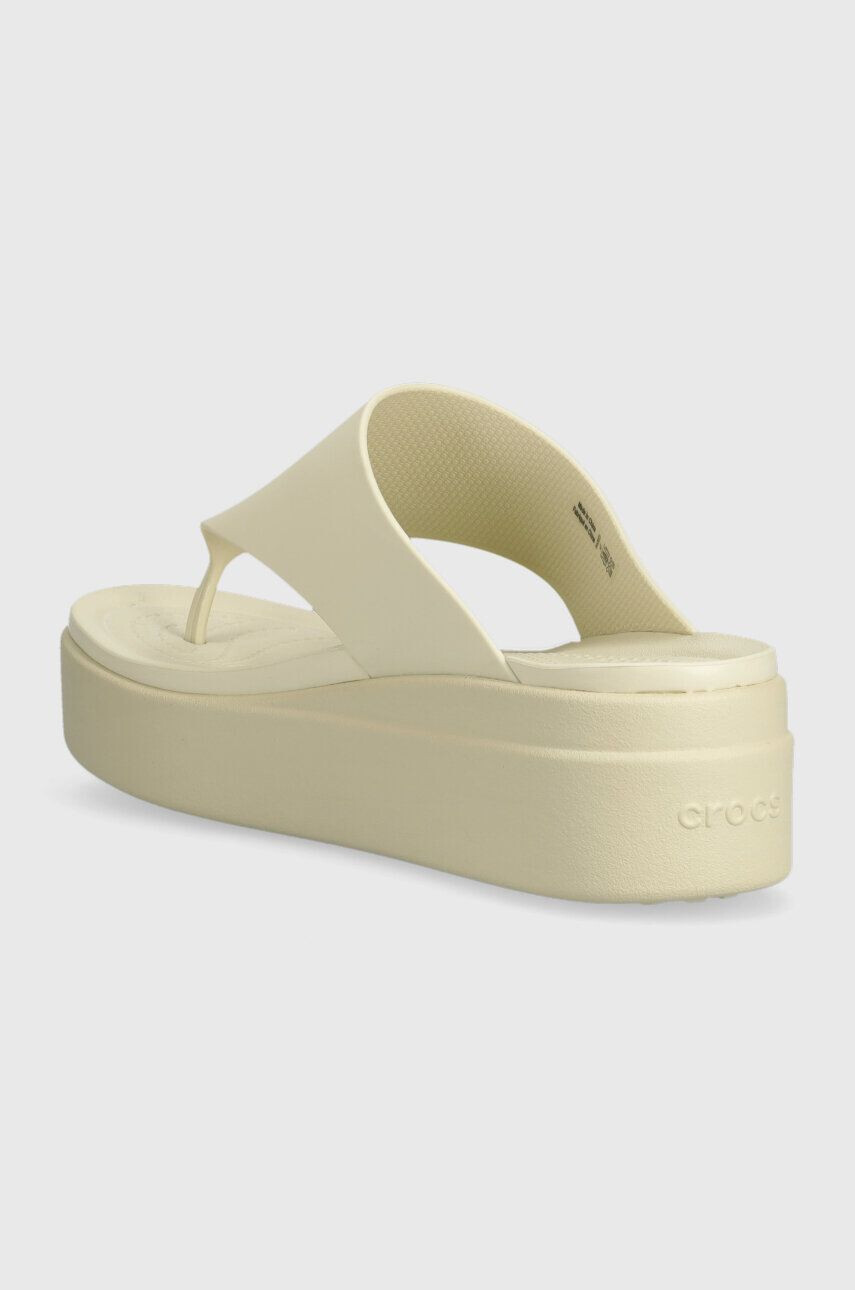 Crocs Japonke Brooklyn Flip ženske bež barva 208727 - Pepit.si