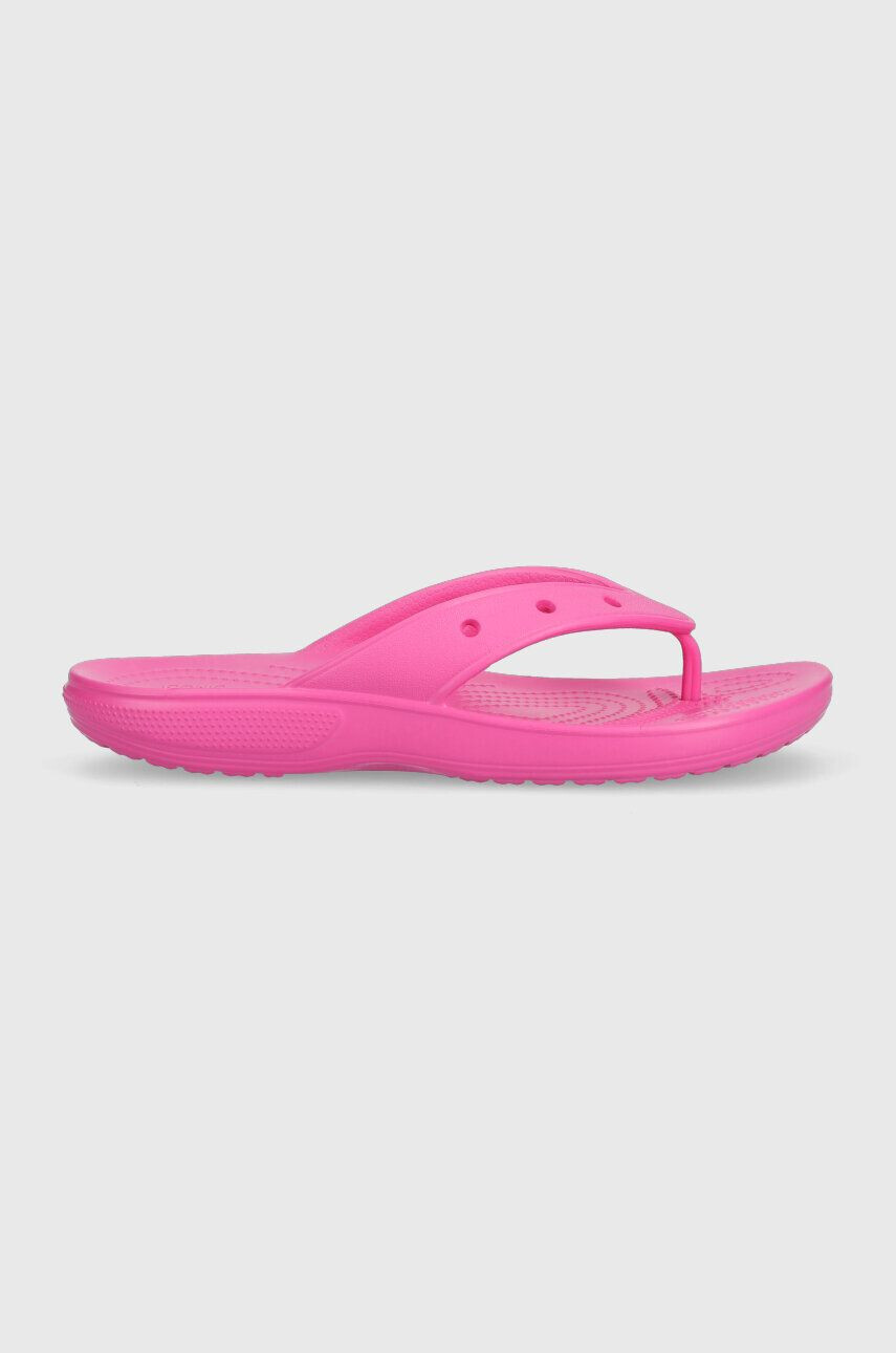 Crocs Japonke Classic Flip ženske roza barva 207713 - Pepit.si