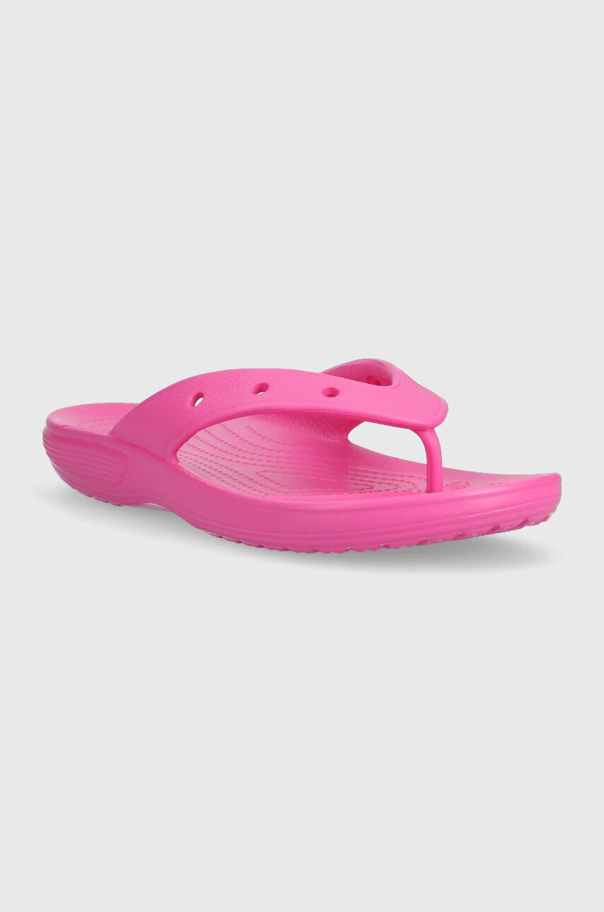 Crocs Japonke Classic Flip ženske roza barva 207713 - Pepit.si