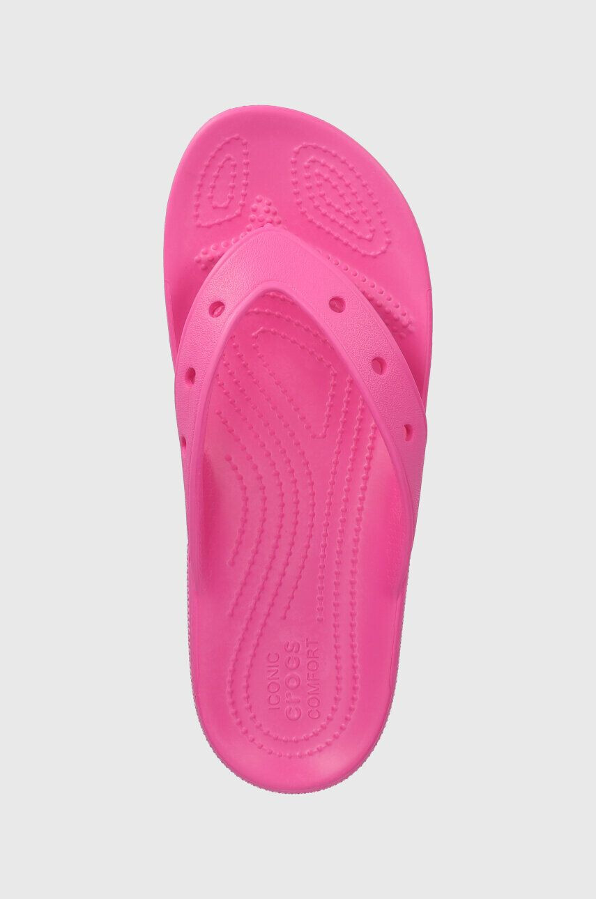 Crocs Japonke Classic Flip ženske roza barva 207713 - Pepit.si