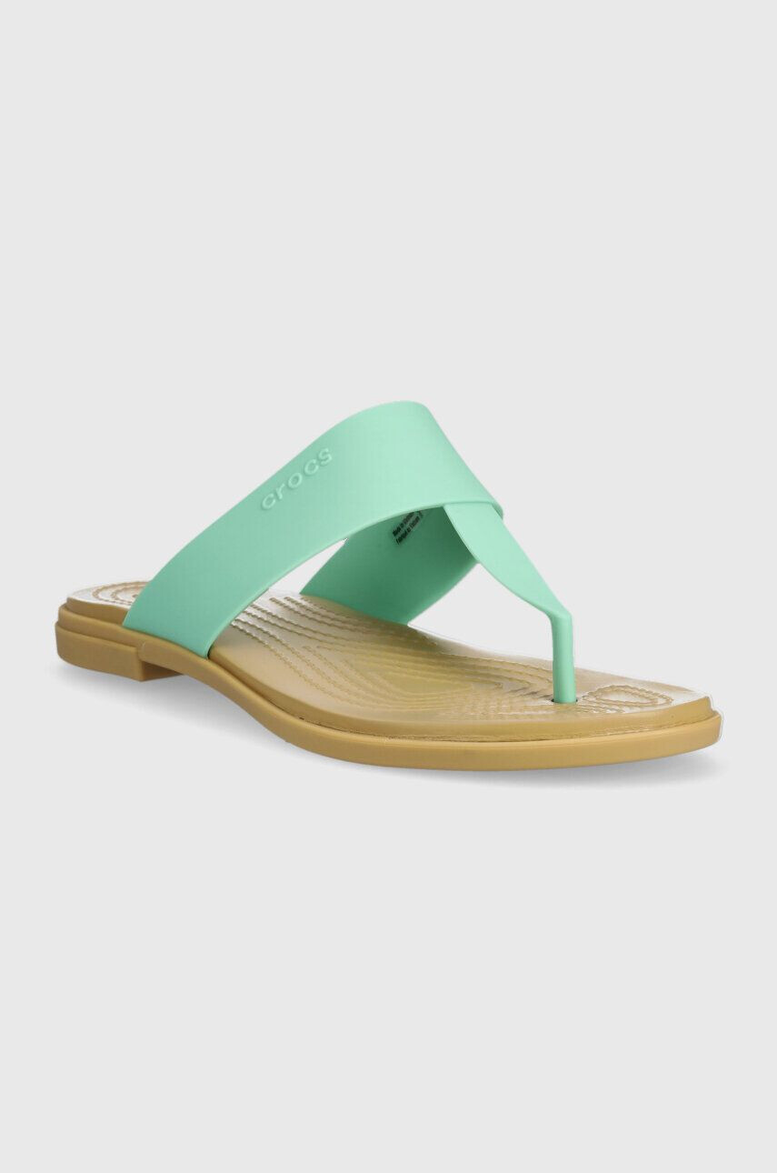 Crocs Japonke Tulum Flip ženske turkizna barva 206752 - Pepit.si