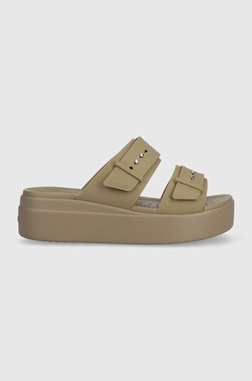 Crocs Natikači Brooklyn Low Wedge Sandal - Pepit.si