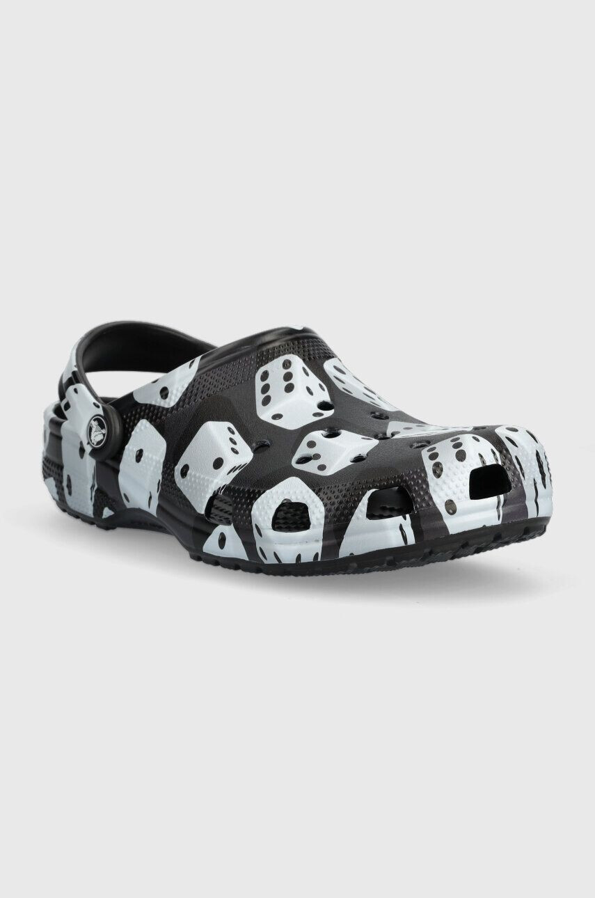 Crocs Natikači Classic Dice Clog črna barva 208762 - Pepit.si