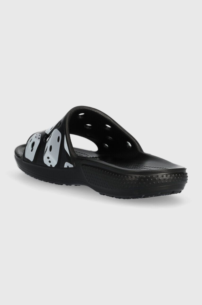 Crocs Natikači Classic Dice Print Slide ženski črna barva 208769 - Pepit.si