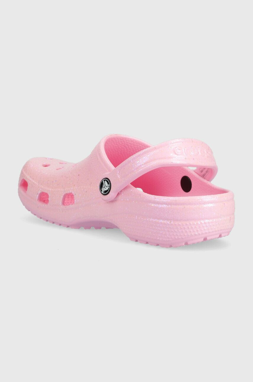 Crocs Natikači Classic Glitter Clog ženski roza barva 205942 - Pepit.si