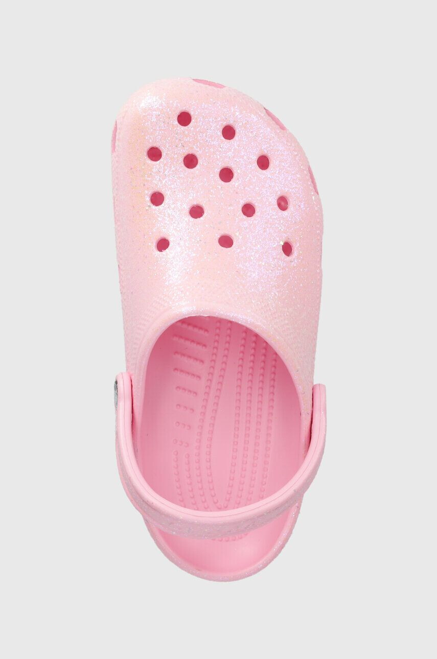 Crocs Natikači Classic Glitter Clog ženski roza barva 205942 - Pepit.si