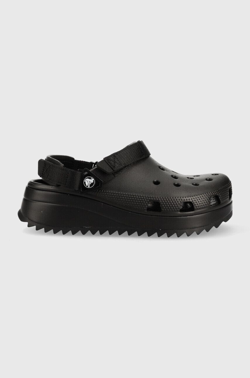 Crocs Natikači Classic Hiker Clog ženski črna barva - Pepit.si