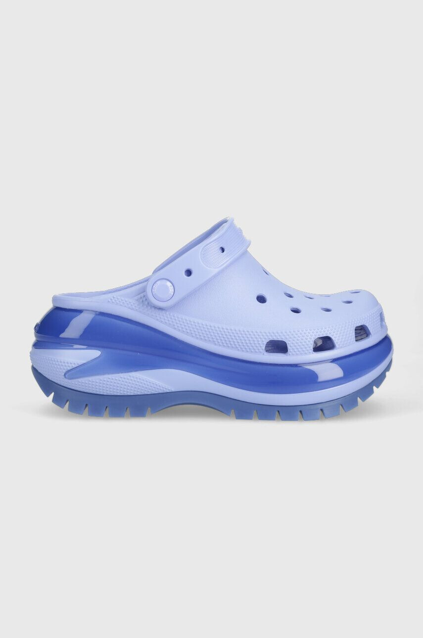 Crocs Natikači Classic Mega Crush Clog ženski vijolična barva 207988 - Pepit.si