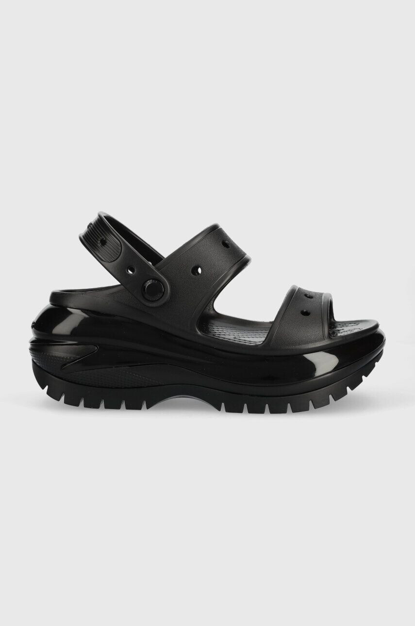 Crocs Natikači Classic Mega Crush Sandal ženski bež barva 207989 - Pepit.si