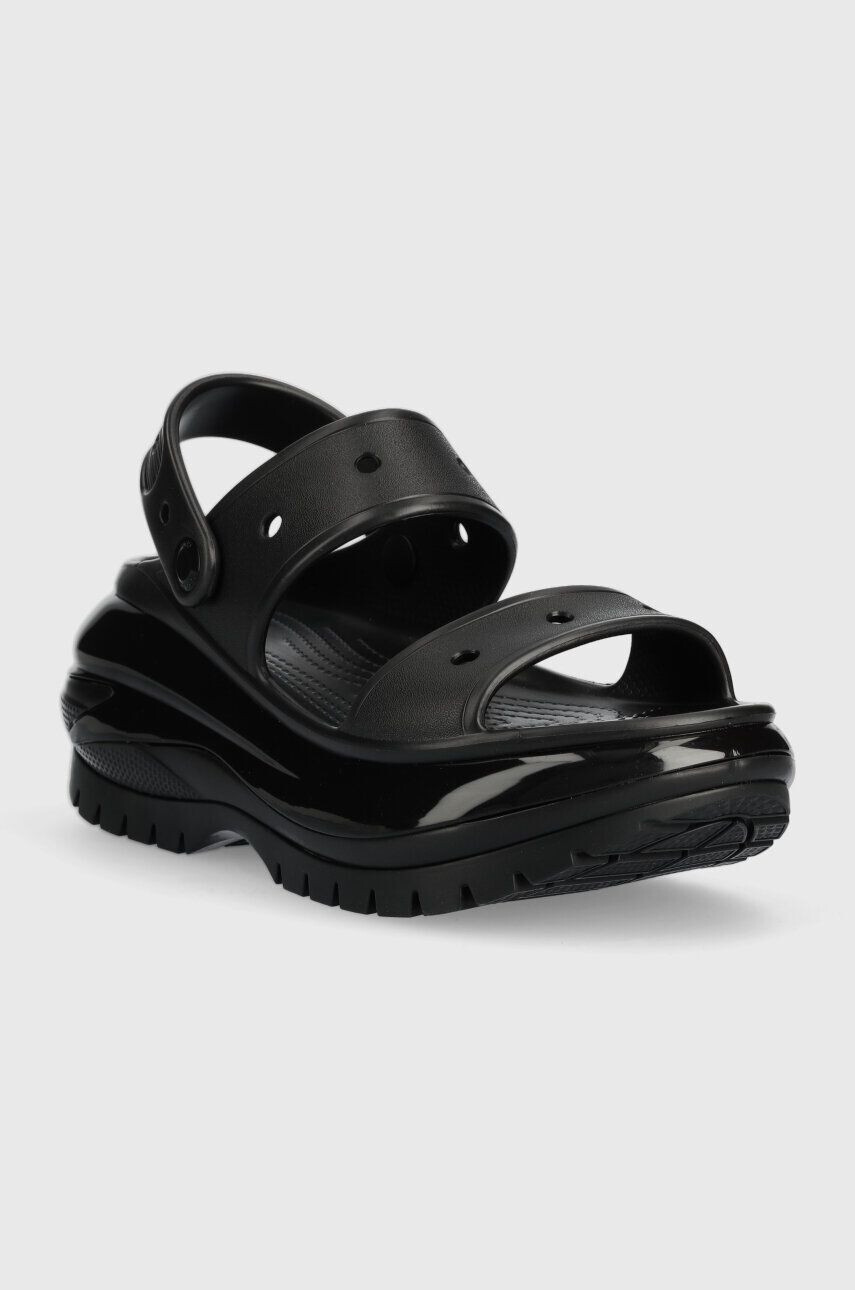 Crocs Natikači Classic Mega Crush Sandal ženski bež barva 207989 - Pepit.si