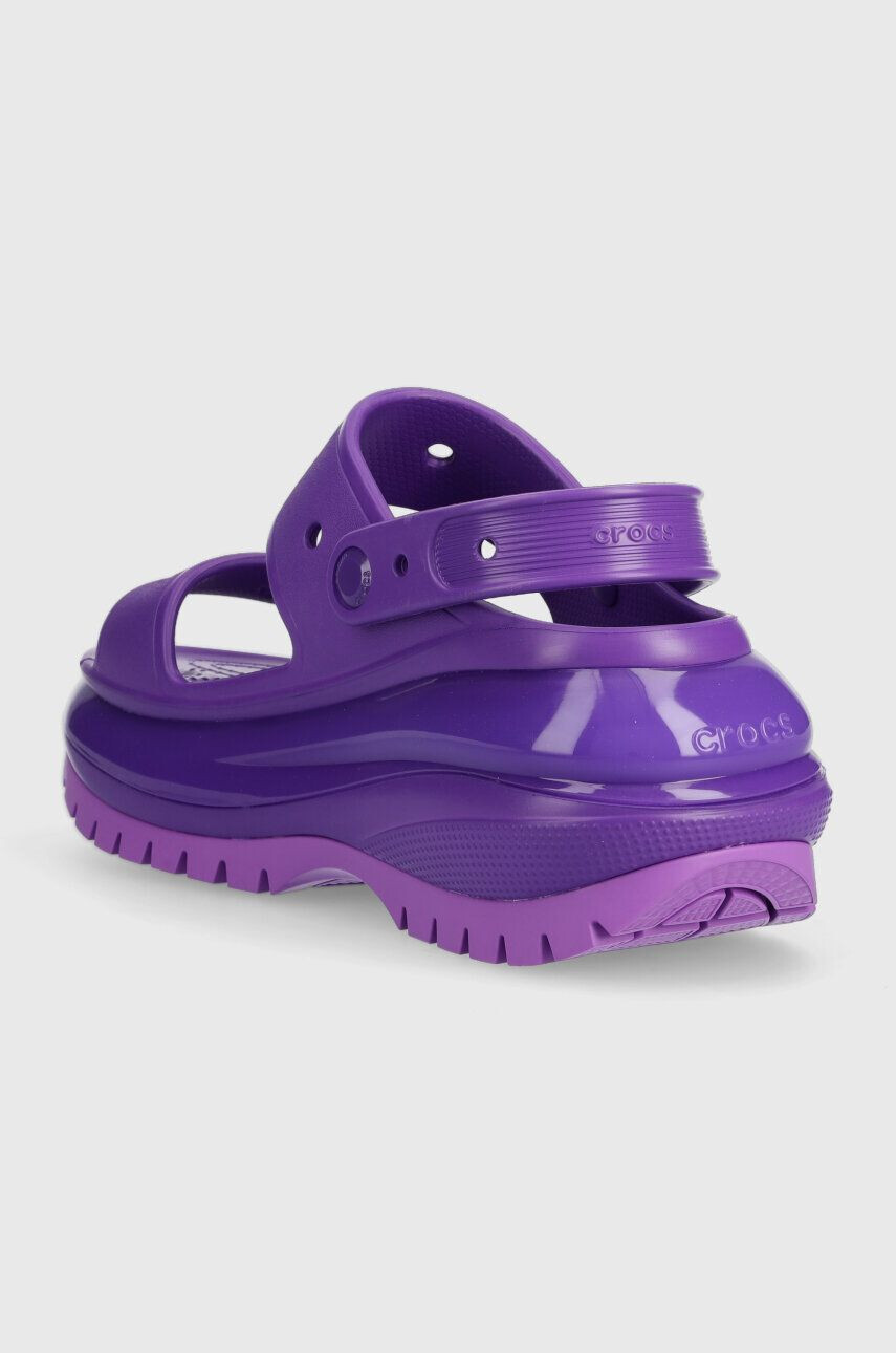 Crocs Natikači Classic Mega Crush Sandal ženski vijolična barva 207989 - Pepit.si