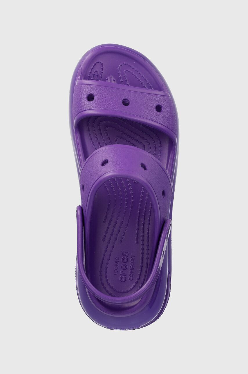 Crocs Natikači Classic Mega Crush Sandal ženski vijolična barva 207989 - Pepit.si