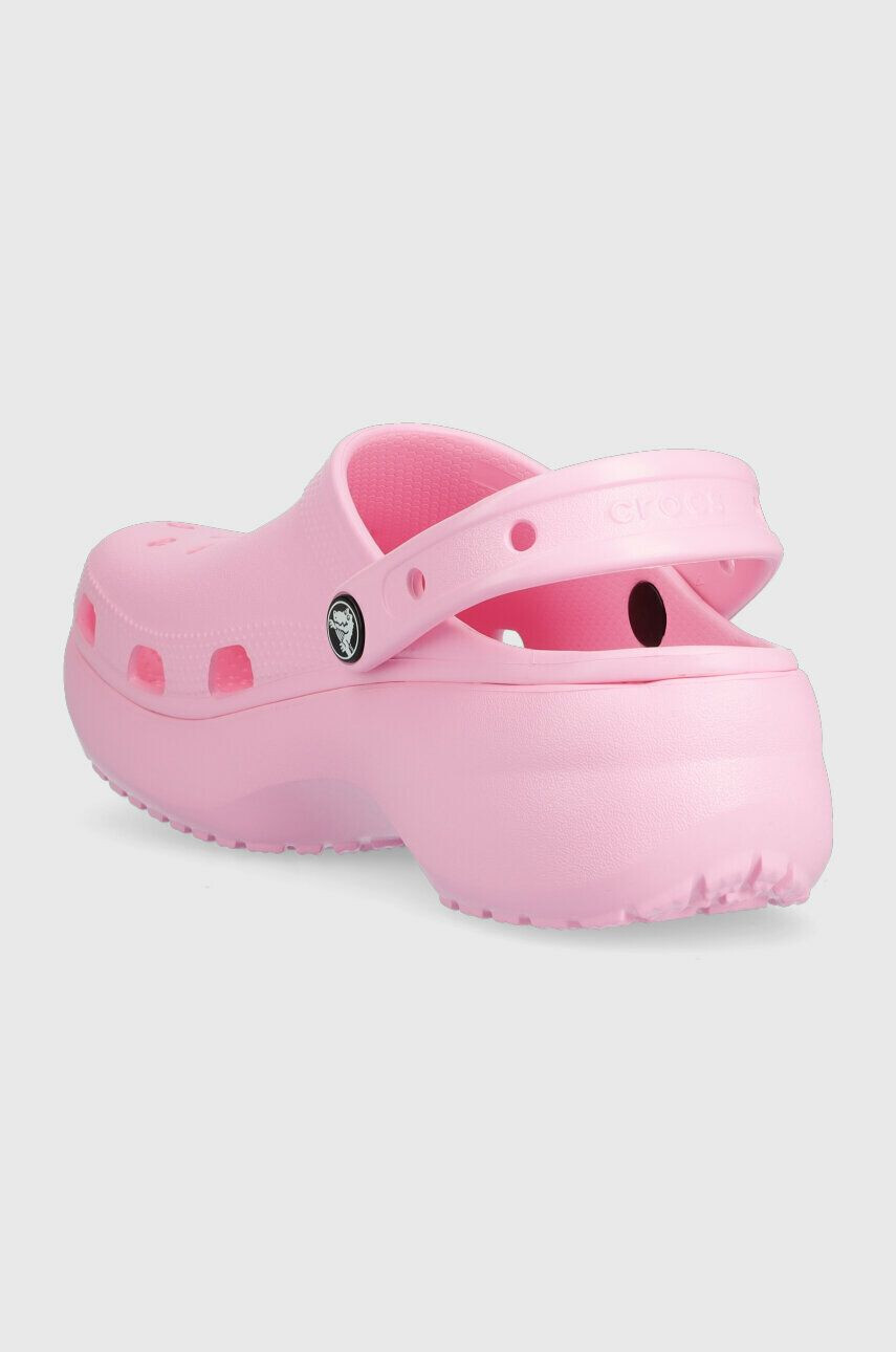 Crocs Natikači CLASSIC PLATFORM CLOG WOMEN ženski roza barva 206750 - Pepit.si